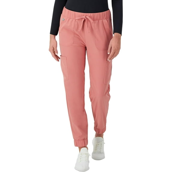 Hanes Women's Scrubs Cargo Joggers, Healthcare Scrub Joggers for Women, Moisture Wicking, S