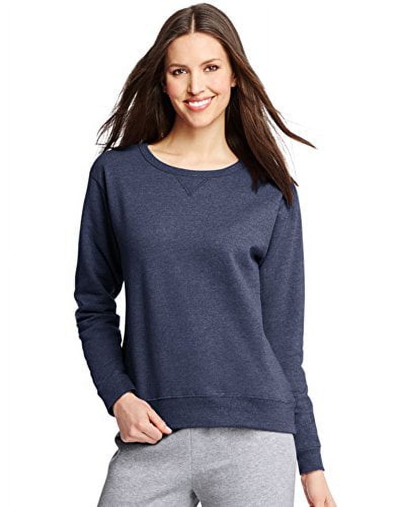 Hanes Women s Set of 2 ComfortSoft EcoSmart Crewneck Sweatshirt 2XL Violet Splendor Heather Pack of 2