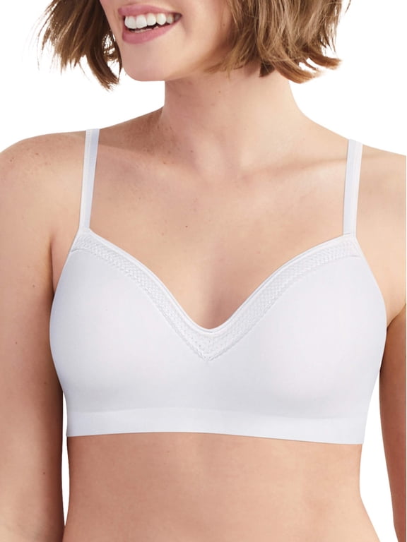 Womens Wireless Bra, Smooth Comfort Full Coverage Bra, Foam Cups, Convertible Bra Straps, Sizes S-XXL+