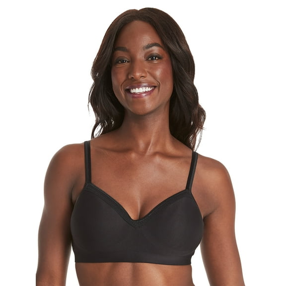 Hanes Womens Wireless Bra, Smooth Comfort Full Coverage Bra, Foam Cups, Convertible Bra Straps