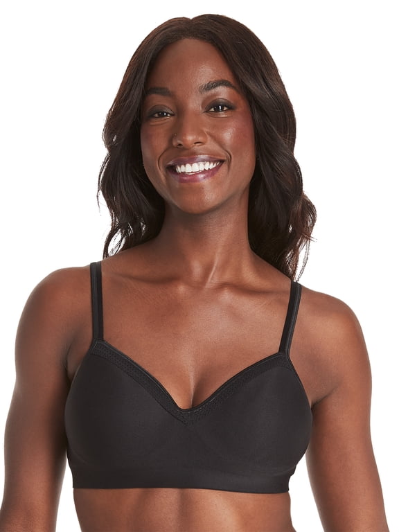 Womens Wireless Bra, Smooth Comfort Full Coverage Bra, Foam Cups, Convertible Bra Straps, Sizes S-L+