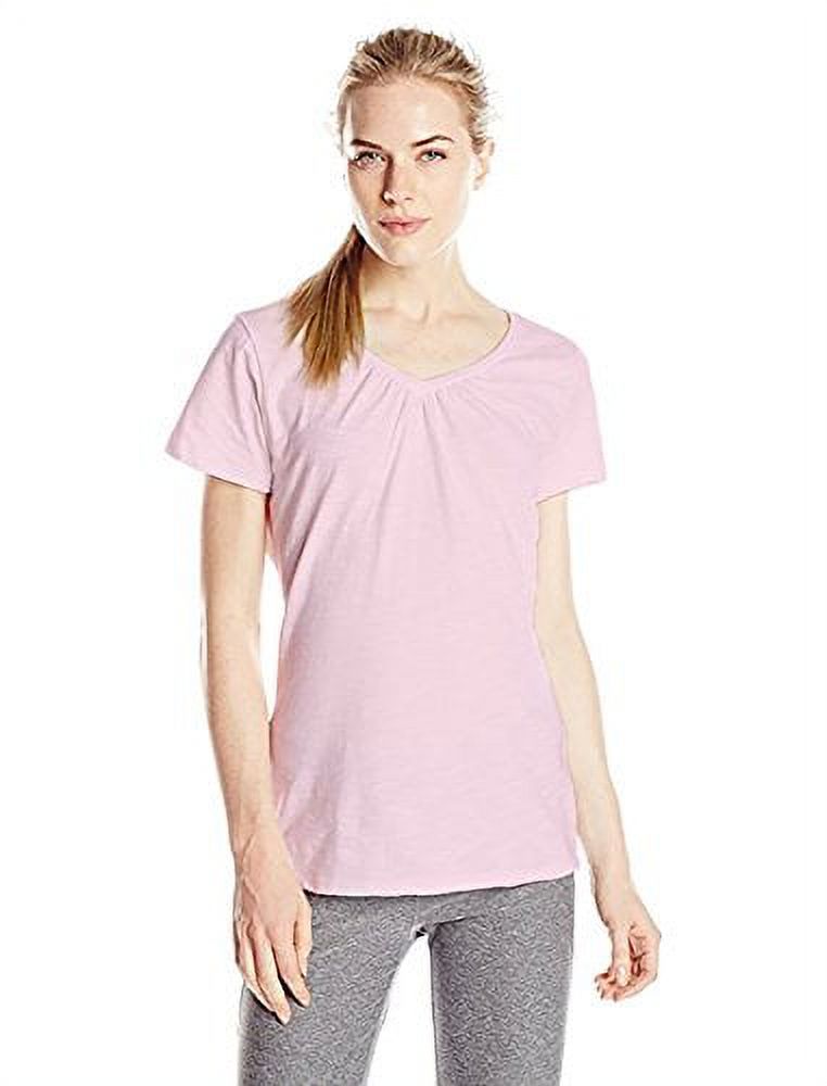 Hanes Women's Shirred VNeck TShirt
