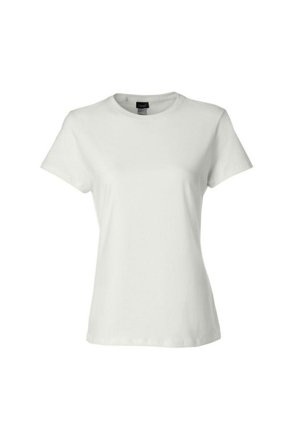 Women's Short Sleeve Crew Neck Plain Fitted T-Shirt