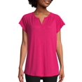 thumbnail image 1 of Hanes Women's Short-Sleeve Peasant Henley Tee, 1 of 5