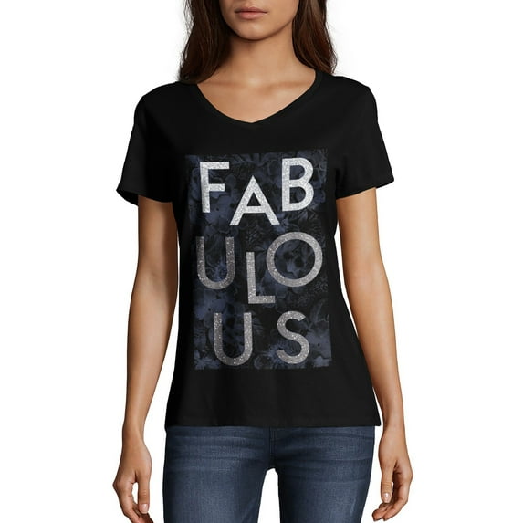 Hanes Women's Short-Sleeve V-Neck Graphic T-Shirt