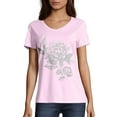 thumbnail image 1 of Hanes Women's Short-Sleeve V-Neck Graphic T-Shirt, 1 of 5