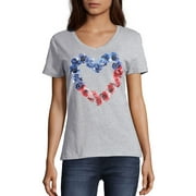 Hanes Women's Short-Sleeve V-Neck Graphic T-Shirt
