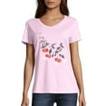 thumbnail image 1 of Hanes Women's Short-Sleeve V-Neck Graphic T-Shirt, 1 of 6