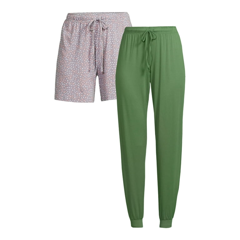 Hanes Women s Shorts and Pants Set 2 Piece Walmart