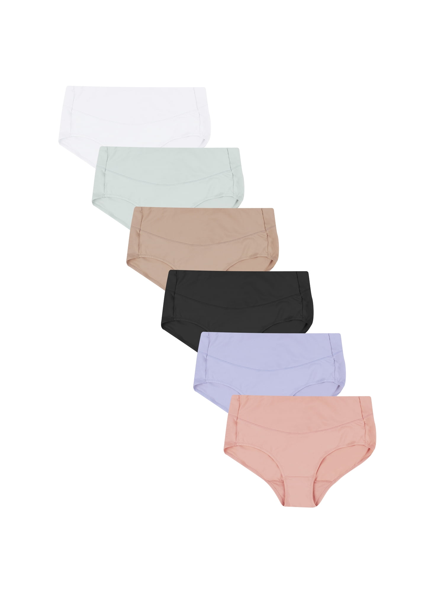 Hanes Women's Pure Comfort Microfiber Brief Underwear, 6-Pack 