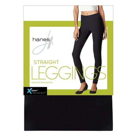 Hanes Women's Straight Leggings, 28.5" Black XL