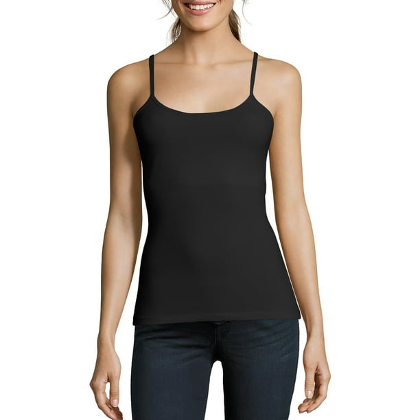 Hanes Women's Stretch Cotton Cami With BuiltIn Shelf Bra, Style O9342