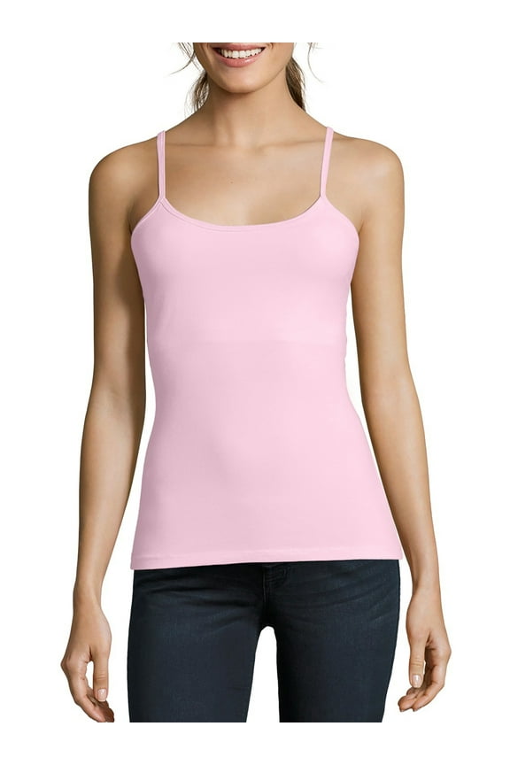 Women's Stretch Cotton Cami With Built-In Shelf Bra, Style O9342