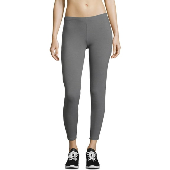 Women's Hanes® Stretch Jersey Leggings Color: Charcoal Heather Size: LARGE