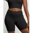 thumbnail image 1 of Hanes Women's Stretch Jersey Bike Shorts, 7" Black M, 1 of 5