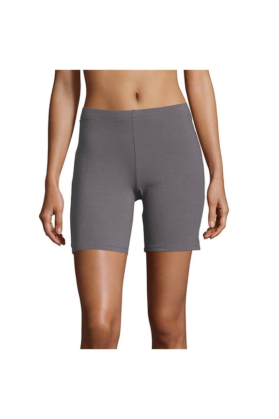 Women's Stretch Jersey Bike Shorts, 7" Charcoal Heather L