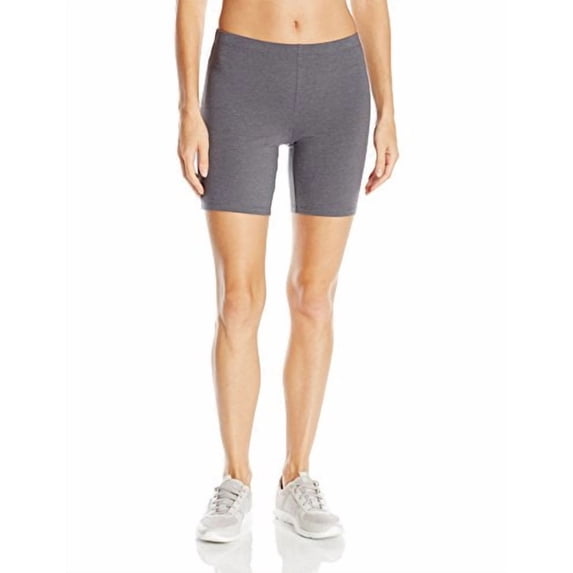 Hanes Women's Stretch Jersey Bike Shorts, 7" Charcoal Heather S