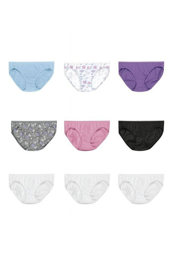 Women's Super Value Bonus Cool Comfort Cotton Bikini Underwear, 6+3 Bonus Pack