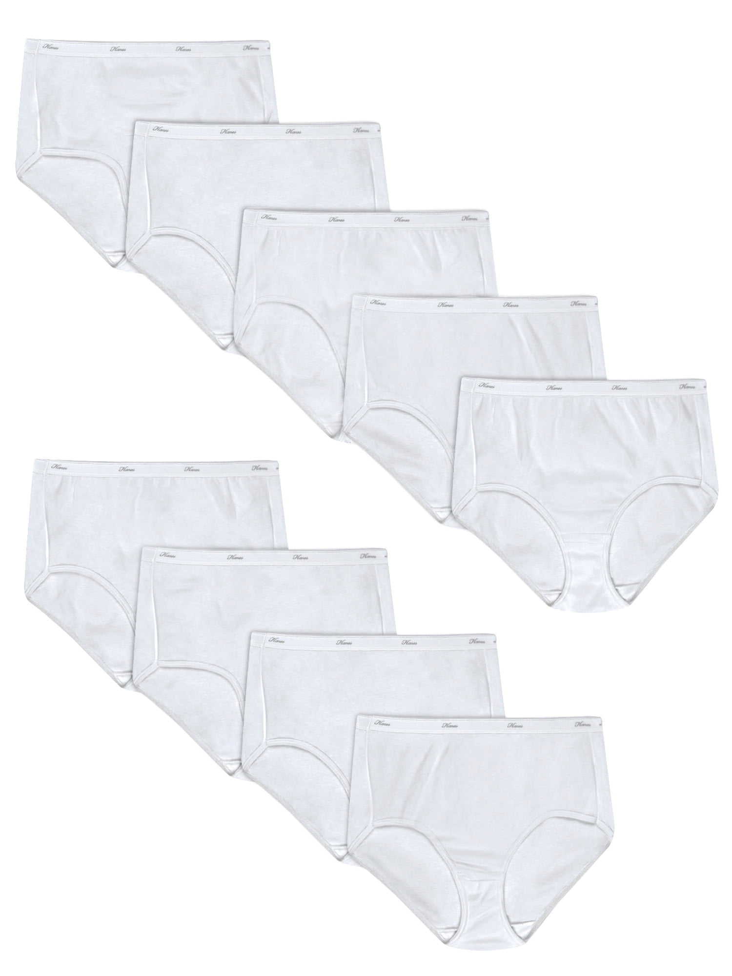 Hanes White Women Panties 100% Cotton Underwear Regular & Plus