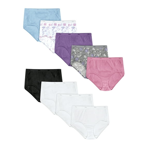 Hanes Women's Super Value Bonus Cool Comfort Cotton Brief Underwear, 6+3 Bonus Pack