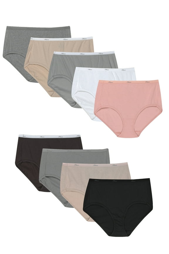 Women's Super Value Bonus Cool Comfort Cotton Brief Underwear, 6+3 Bonus Pack