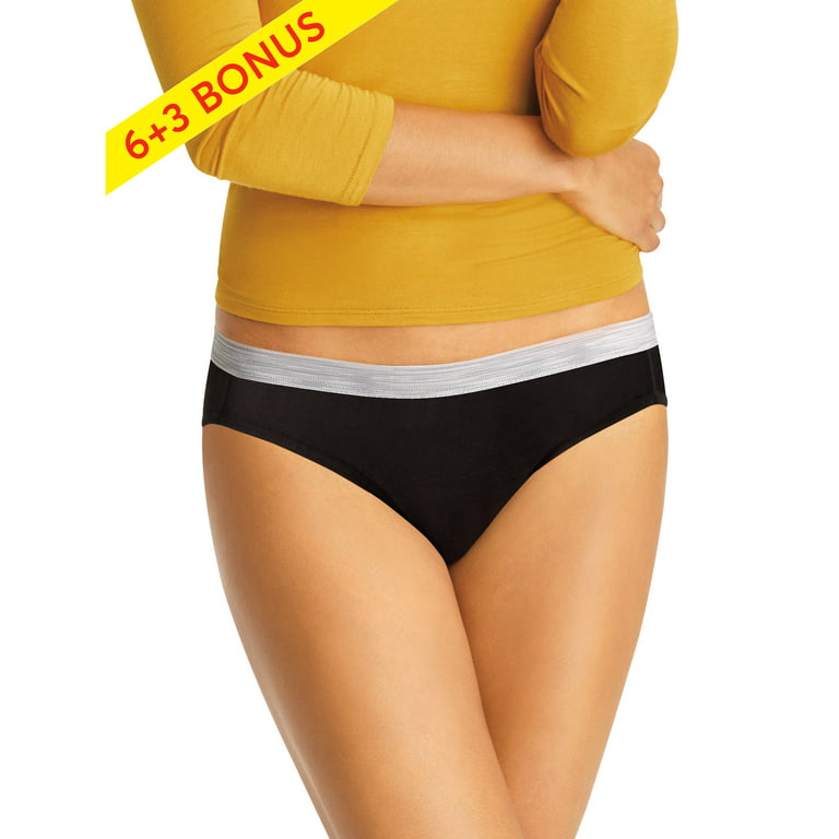 Hanes Women's Super Value Bonus Cool Comfort Sporty Cotton Bikini