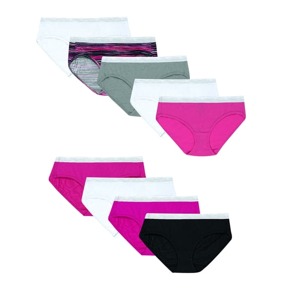 Hanes Women's Super Value Bonus Cool Comfort Sporty Cotton Hipster Underwear, 6+3 Bonus Pack