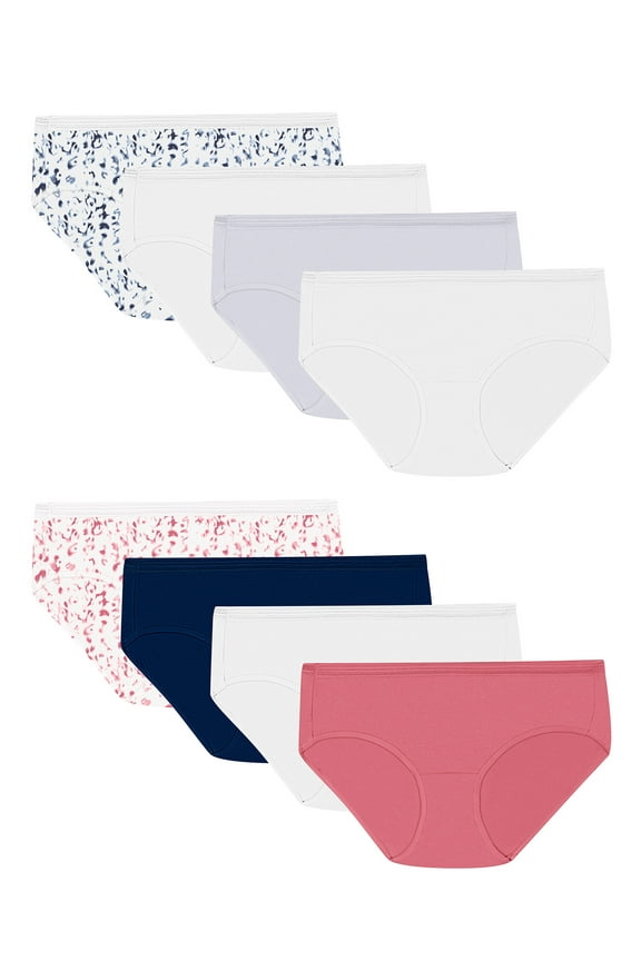 Women's Super Value Bonus Signature Breathe Cotton Hipster Underwear, 6+2 Bonus Pack