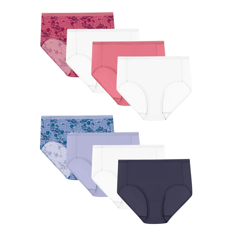 Hanes Women's Super Value Bonus Signature Breathe Microfiber Brief Underwear,  6+2 Bonus Pack 