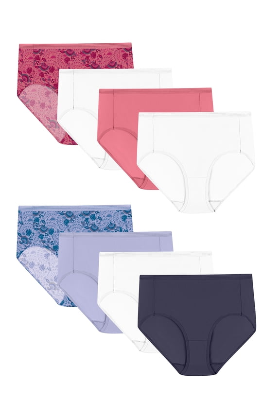 Women's Super Value Bonus Signature Breathe Microfiber Brief Underwear, 6+2 Bonus Pack
