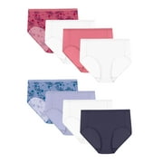 Hanes Womens Super Value Bonus Signature Breathe Microfiber Brief Underwear, 6+2 Bonus Pack