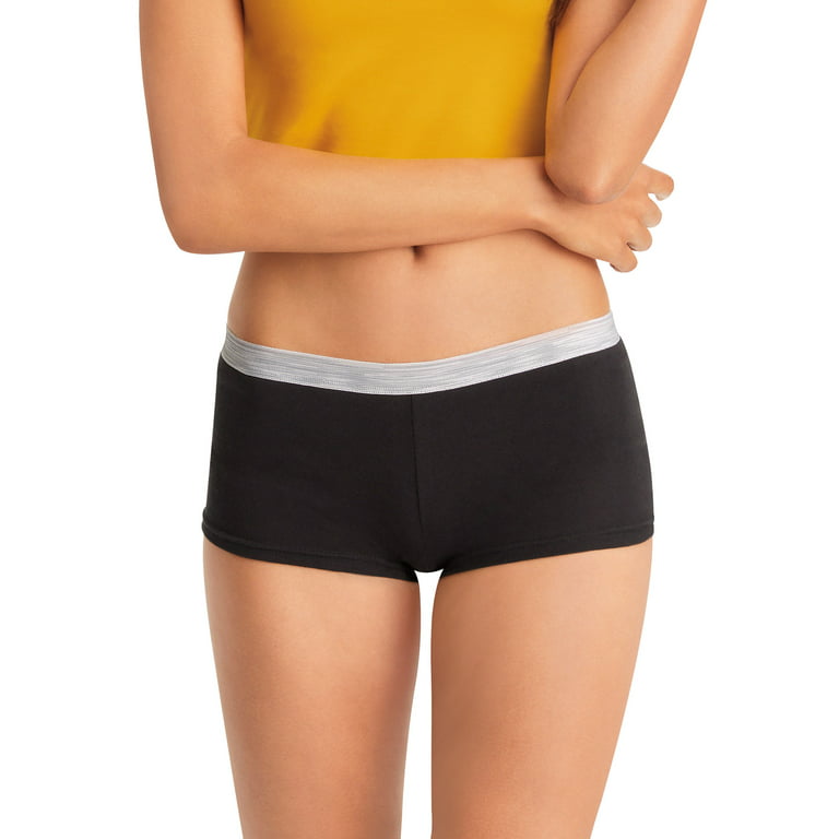 Hanes Women's Super Value Sporty Cotton Boyshort Underwear, 12