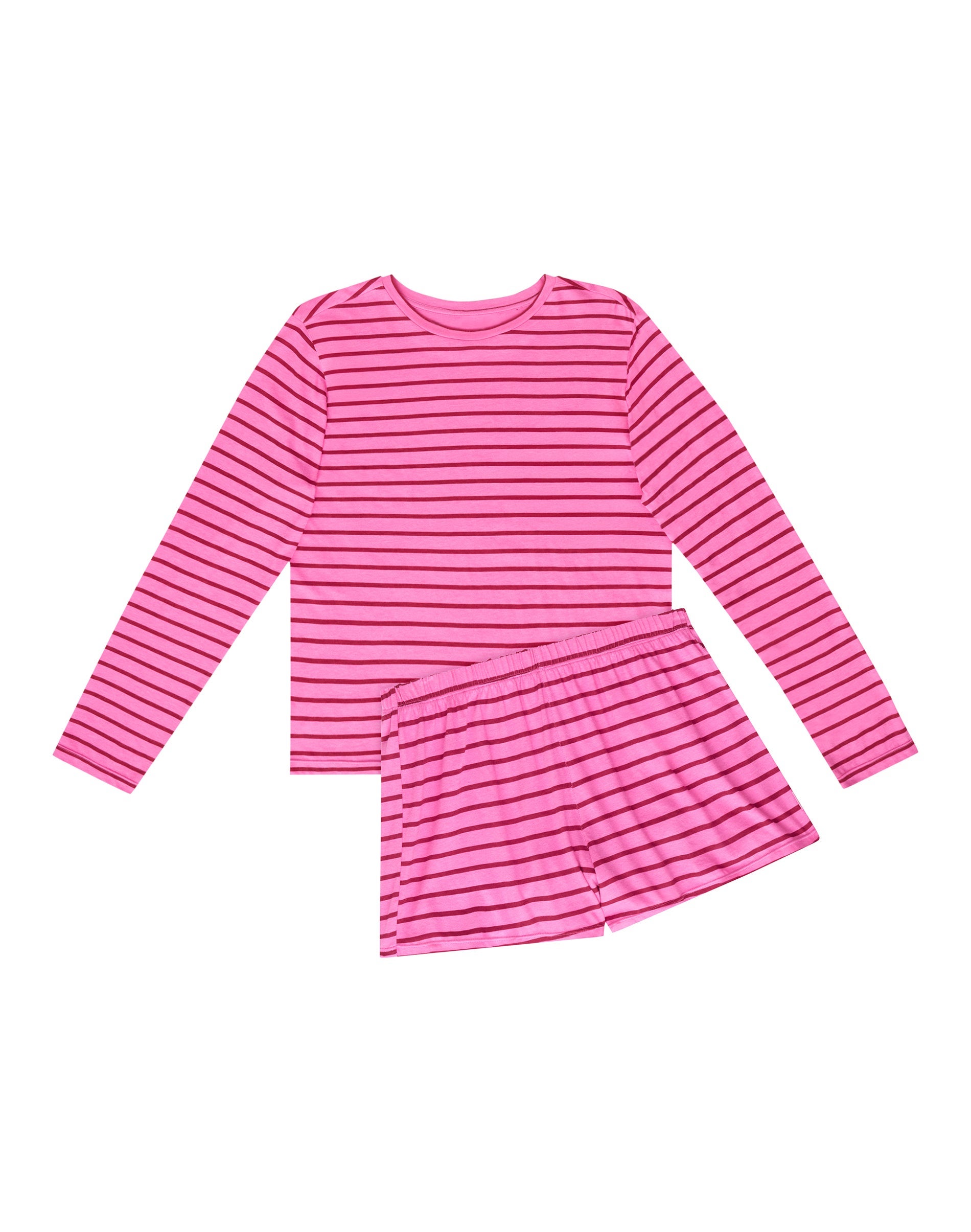 Hanes Women S SuperSoft Pajama Set Loungewear Pink Oleander Rosy Red Stripe XL: Buying Advice That Holds Up