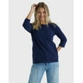 thumbnail image 1 of Hanes Women's T-Shirt Raglan Sleeve Tee Stretch Cotton Plain 6 Colors sz S-2XL, 1 of 11