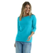 Hanes Women's T-Shirt Raglan Sleeve Tee Stretch Cotton Plain 6 Colors sz S-2XL
