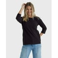 thumbnail image 1 of Hanes Women's T-Shirt Raglan Sleeve Tee Stretch Cotton Plain 6 Colors sz S-2XL, 1 of 5