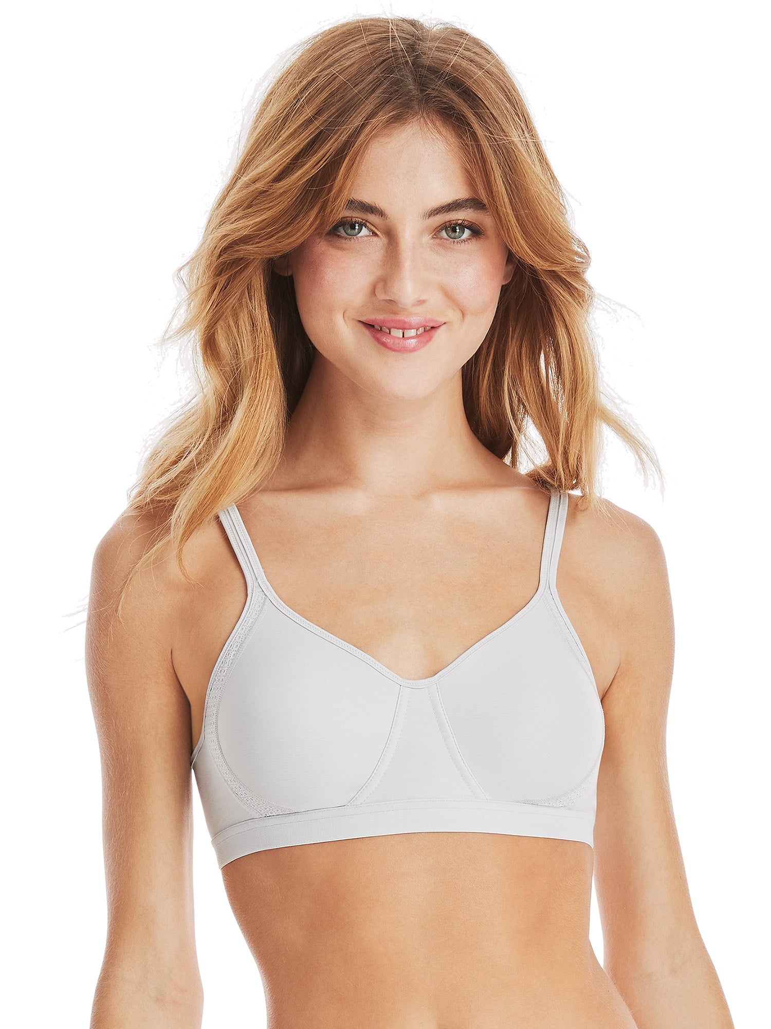 Hanes Invisible Embrace Women's Wireless T-Shirt Bra, Seamless Nude M 