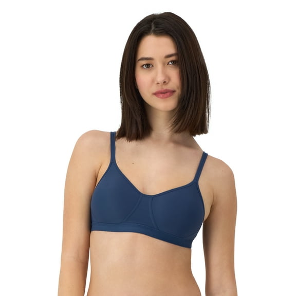 Hanes Womens Wireless T-Shirt Bra, Cooling Comfort Convertible Bra, Moisture-Wicking