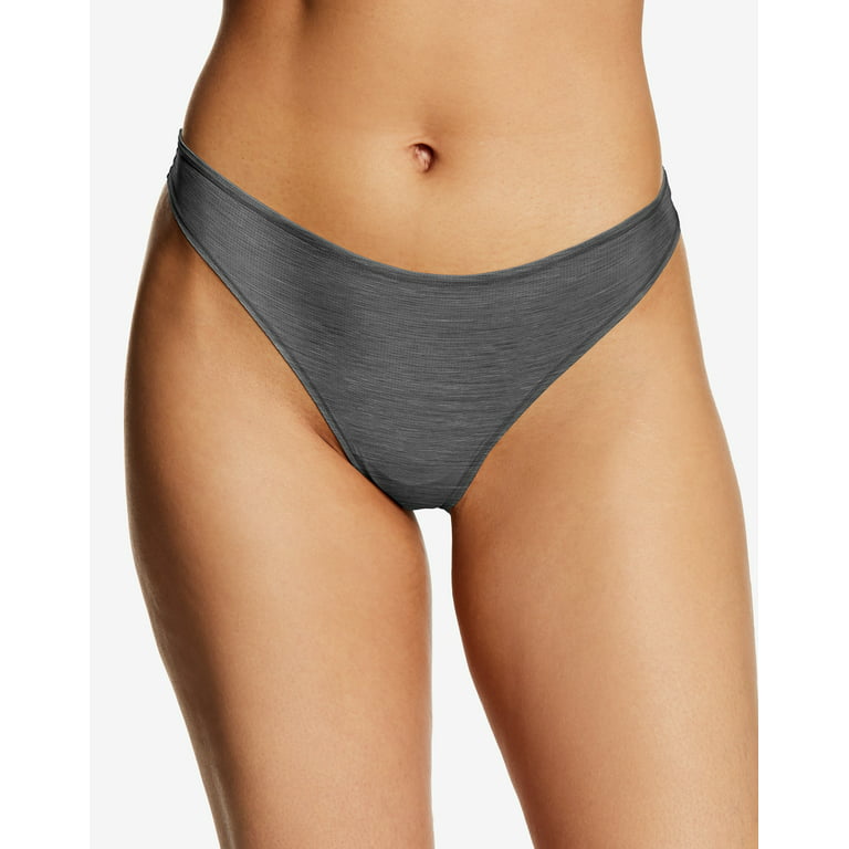 Hanes Women's Thong Underwear, Moisture-Wicking, 10-Pack Assorted 8