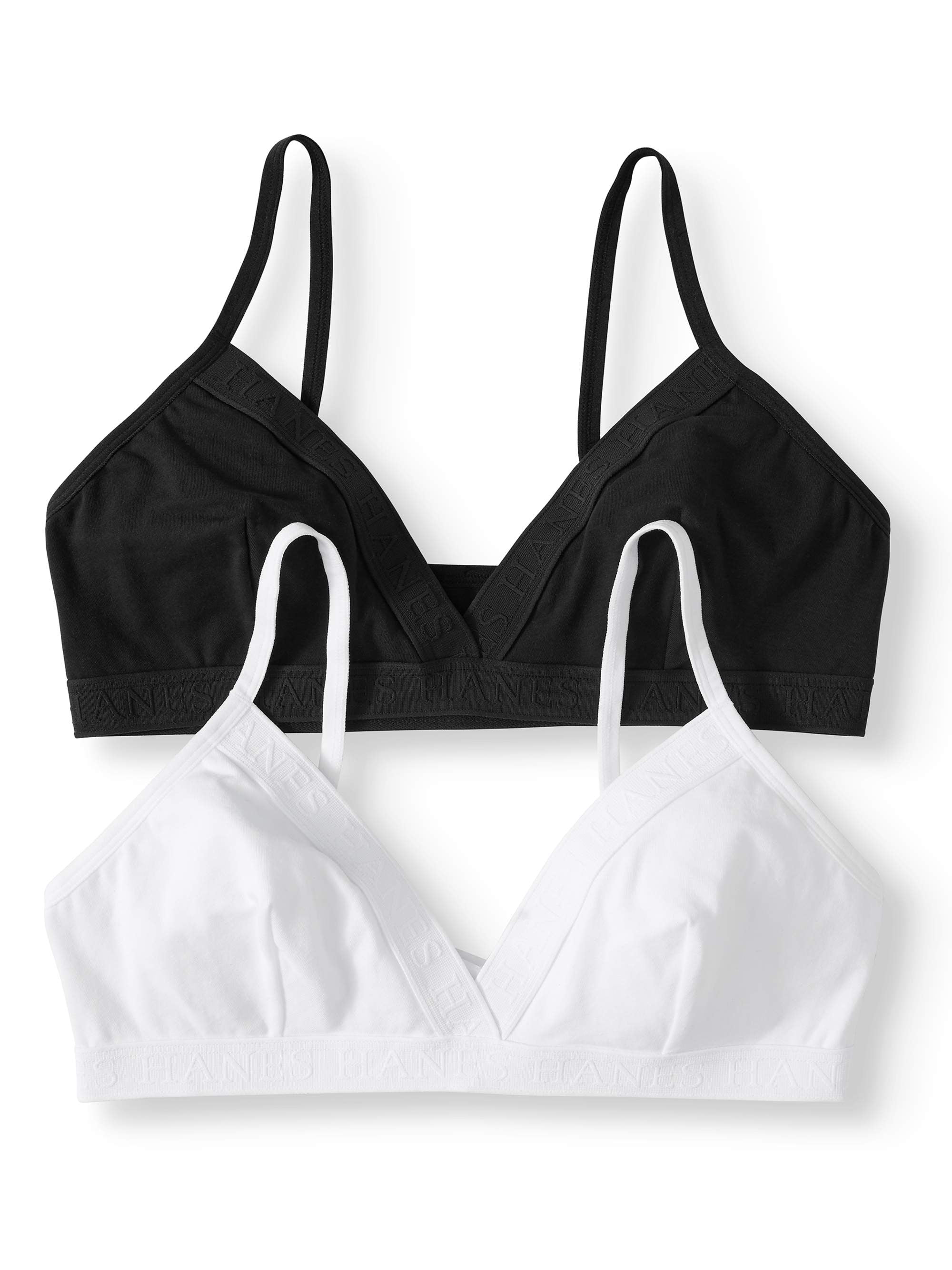 Hanes Women's Triangle Bra with Comfortflex Fit, 2Pack