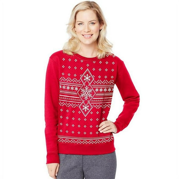 Hanes Women's Ugly Christmas Holiday Sweatshirt