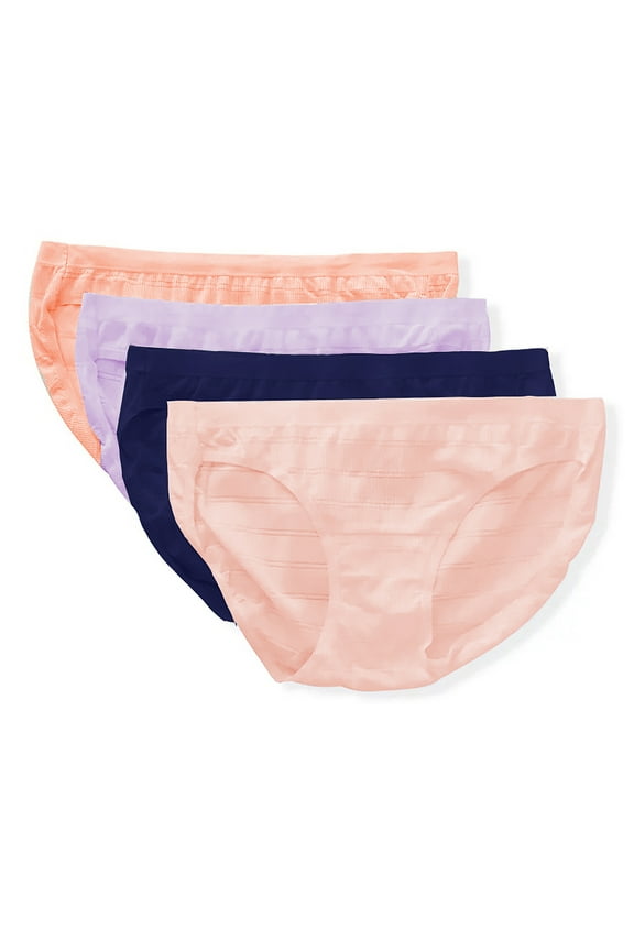 Women's Ultimate ComfortFlex Fit Bikini Panty Set of 4 Size 7 - Large
