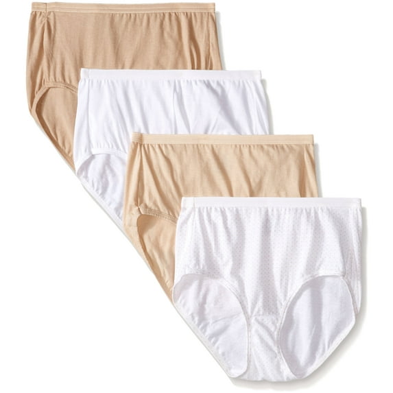 Hanes Ultimate Women's 4-Pack Brief Panties, Assorted C7, 5