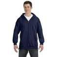 thumbnail image 1 of Adult 9.7 oz. Ultimate Cotton 90/10 Full-Zip Hooded Sweatshirt (NAVY - 3X LARGE), 1 of 1
