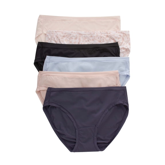 Hanes Women's Underwear Set, Microfiber, 6-Pack, Super Stretch Panties