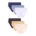 thumbnail image 1 of Hanes Bikini 6-Pack Panties Comfort Flex Fit Microfiber Stretch Womens Underwear, 1 of 7