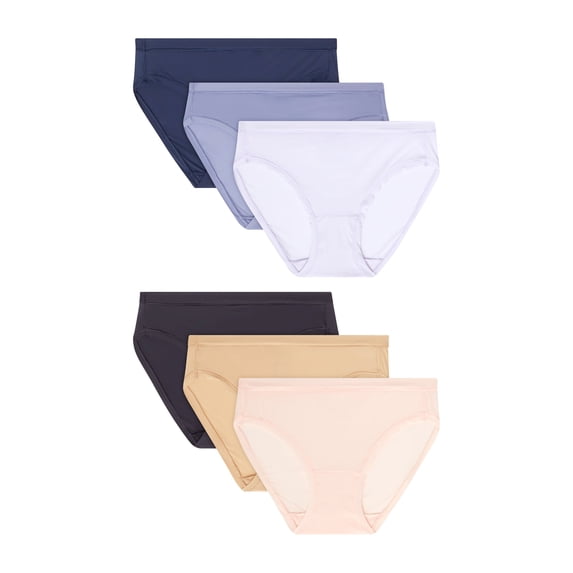 Hanes Bikini 6-Pack Panties Comfort Flex Fit Microfiber Stretch Womens Underwear