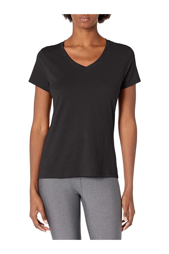 Women’s V-Neck Cotton Blend T-Shirt, X-Temp Casual Comfort