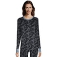 thumbnail image 1 of Hanes Women's Waffle Knit Thermal Crewneck, 1 of 3