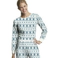 thumbnail image 1 of Hanes Women's X-Temp Thermal Printed Crew, 1 of 3